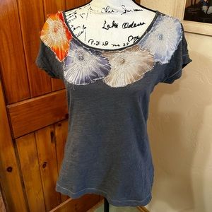 Anthropologie floral t shirt